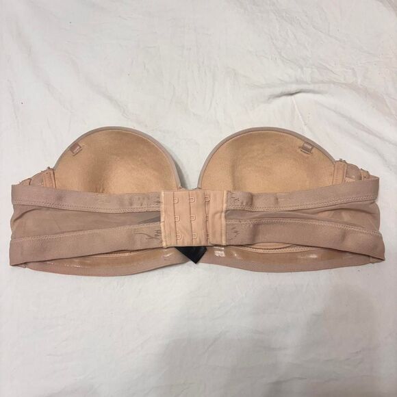 PEPPER Women's Tan Nude Bandeau Strapless Underwire Medium Adjustable Bra - Picture 2 of 3